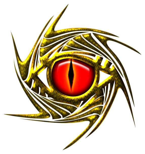 Dragon eye, dragoneye - golden - Photo, Image