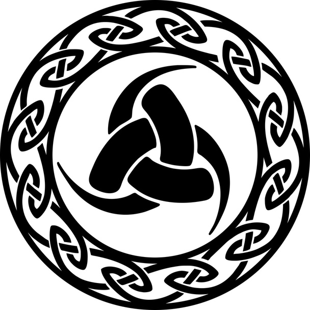 Triple Horn of Odin, Celtic endless knot - Vector, Image