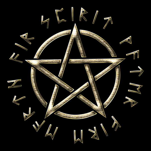 Pentagram - Zlatý řez - runy - Fotografie, Obrázek