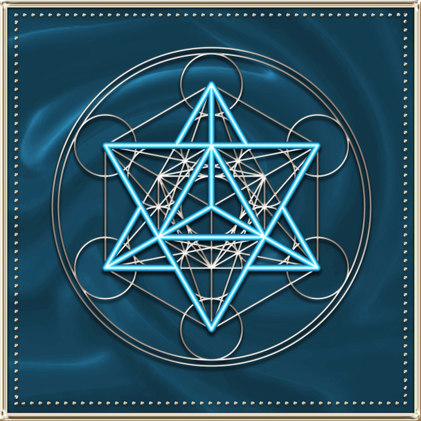 Меркаба - зірка тетраедр - Metatrons куб - Фото, зображення