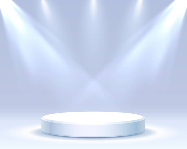 Stage podium with lighting. - Vector, Image
