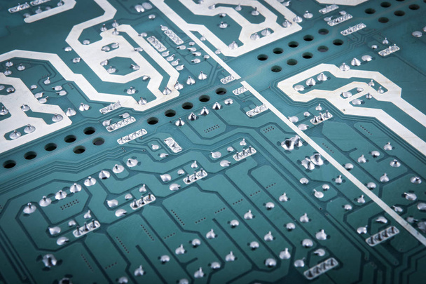 Computer circuit board, close up. - Photo, Image