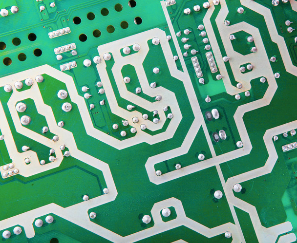 Computer circuit board, close up. - Photo, Image