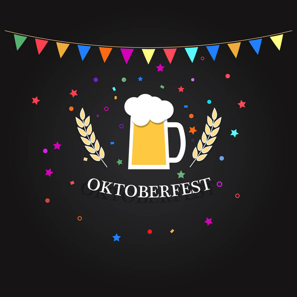Oktoberfest beer festival. Vector illustration . - Vector, Image