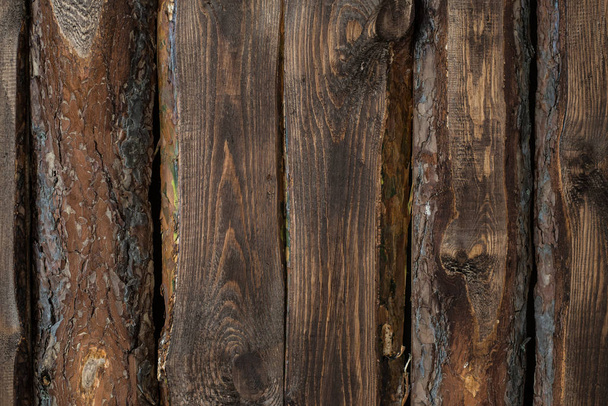 wooden brown pine boards background texture - Photo, Image