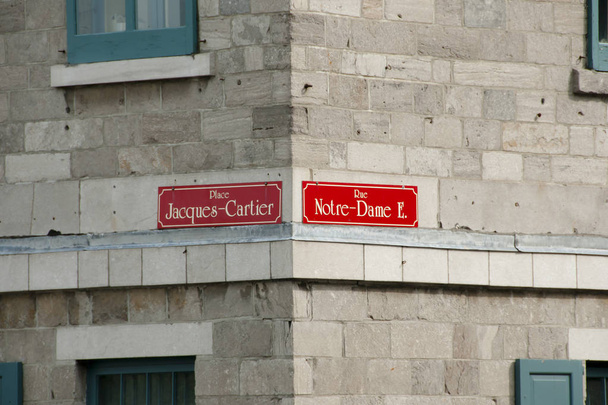 Notre Dame & Jacques Cartier Street Signs - Montreal - Canada - Photo, Image