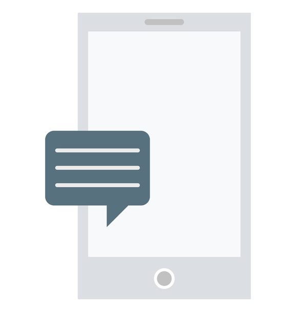 Mobiel chatten geïsoleerde Vector icon, die gemakkelijk kan worden bewerkt of gewijzigd - Vector, afbeelding