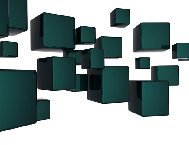 3d fond de cubes abstraits. Illustration 3d - Photo, image