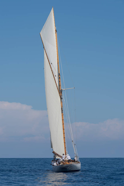 Sailboat the old style on Mediterranean sea - Photo, Image