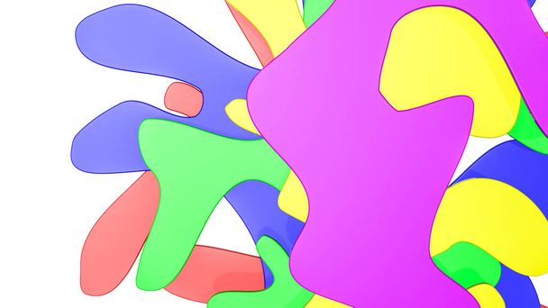 Ilustración tridimensional multicolor abstracta. renderizado 3d
 - Foto, imagen