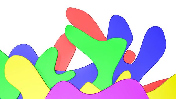 Abstract multicolored three-dimensional illustration. 3d rendering - Fotoğraf, Görsel