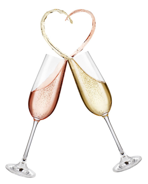 Bicchieri di champagne che fanno toast
 - Foto, immagini