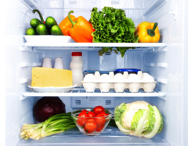 Refrigerator full of food - 写真・画像