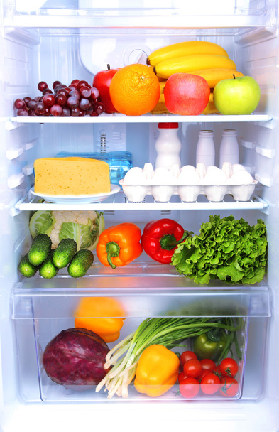 Refrigerator full of food - Φωτογραφία, εικόνα