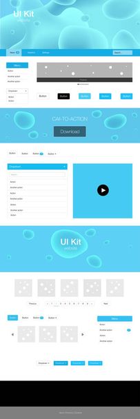 Light BLUE vector Material Design Kit with liquid shapes. Colorful abstract illustration with gradient lines. This template you can use for websites. - Vector, afbeelding