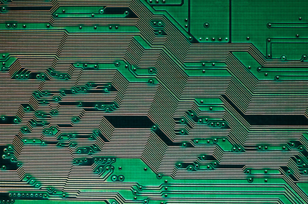 Placa de circuito electrónico de primer plano textura de fondo
. - Foto, Imagen