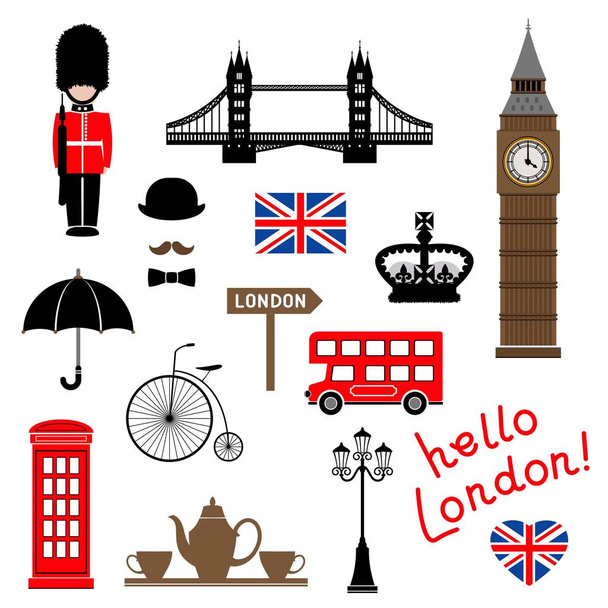 London city. Collection of themed vector clip-art. Eps 10 - Vector, afbeelding