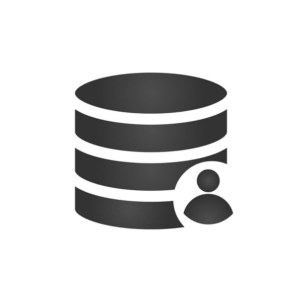 Customer database icon, connecting people in one database, add user to db, account. - Vector, Image