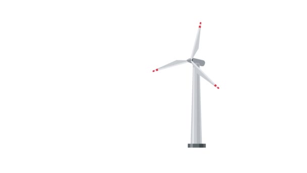 Yksinkertainen eristetty pyörivä tuulivoima turbiini sarjakuva tasainen tyyli silmukka animaatio. Objekti erillisessä alfa kanava valkoinen chroma avain tausta helppo vaihtaa
. - Materiaali, video