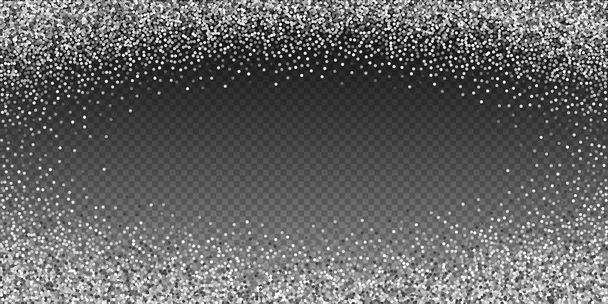 Στρογγυλό ασημένιο γκλίτερ πολυτελείας αφρώδη κομφετί. Sc - Διάνυσμα, εικόνα