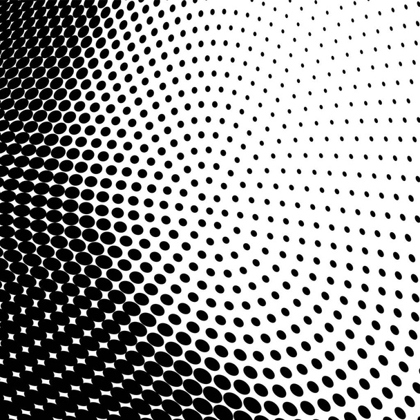 Abstracte halftoon patroon. Chaotische patroon van zwarte stippen op een witte achtergrond. Futuristische grunge oppervlak - Vector, afbeelding