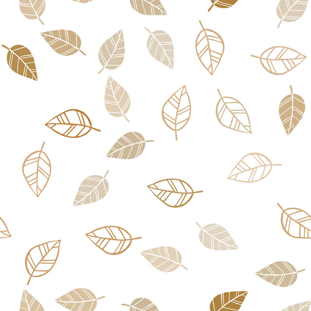 Light Green, Yellow vector seamless doodle pattern with leaves. Sketchy doodles with leaves on blurred background. Template for business cards, websites. - Vektor, kép
