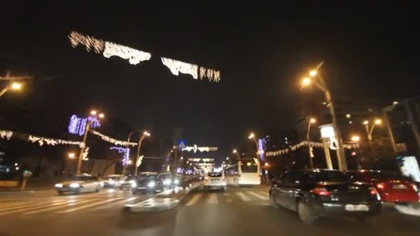 Bukareszt nocą - Materiał filmowy, wideo