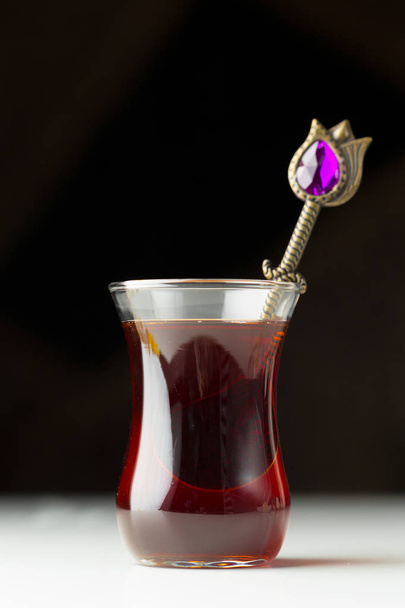 close up of traditional Turkish tea  - Zdjęcie, obraz