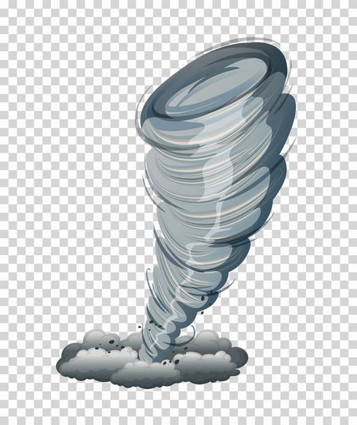 Großer Tornado isolierte grafische Illustration - Vektor, Bild