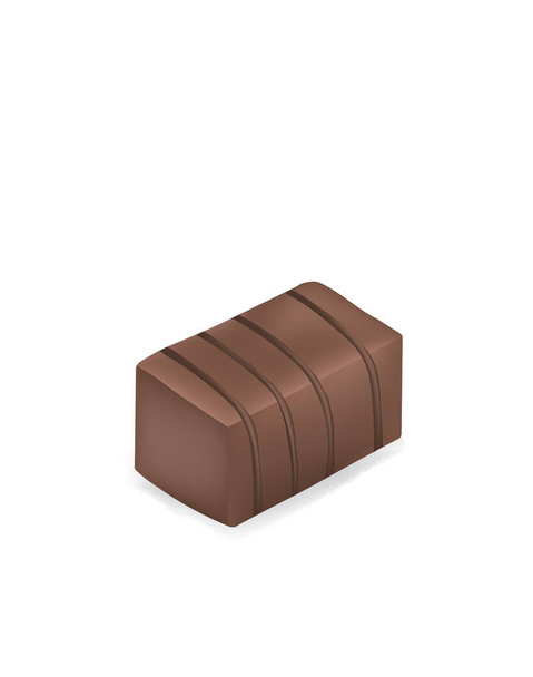 Cubo de chocolate. ilustración vectorial
 - Vector, imagen
