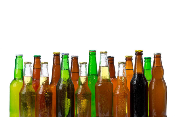 Set of beer bottles isolated - Фото, зображення