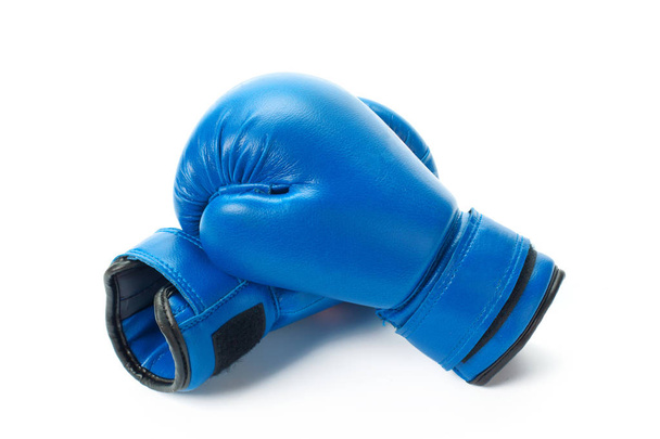 Boxing gloves close up on a white background - Foto, Imagem