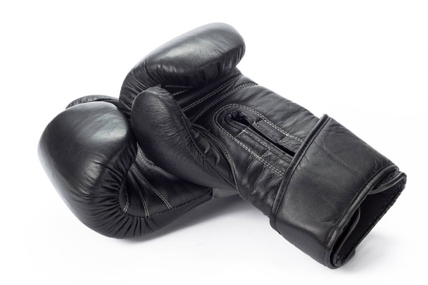Boxing gloves close up on a white background - Photo, Image