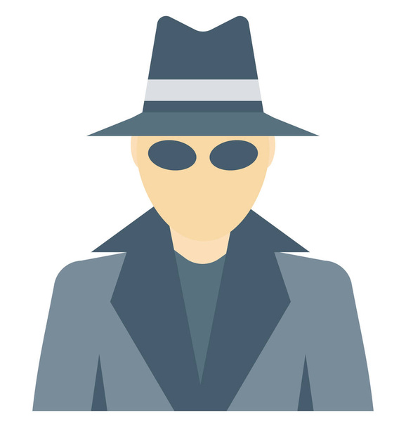 Detective Color Isolated Vector Icon that easily can be modified and edit.  - Vector, Image