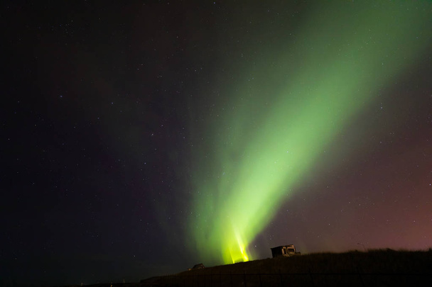 The Northern Light Aurora borealis at Keflavik Reykjavik area Iceland - Zdjęcie, obraz