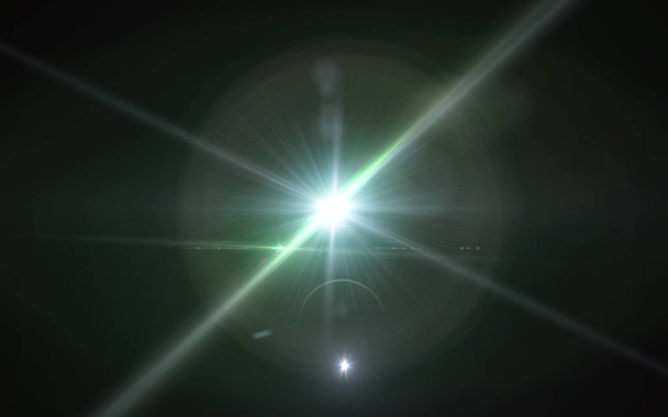Abstract image of sun burst lighting flare. vintage shinny effect.Orb light flare - Photo, Image