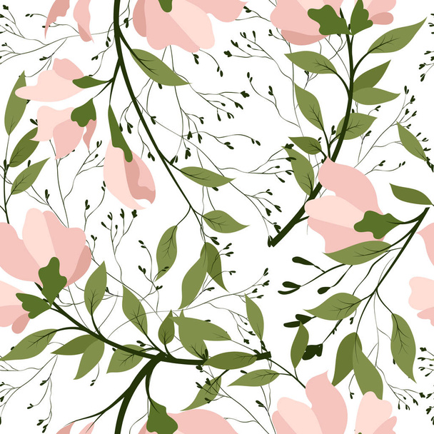 Floral seamless pattern. Vector illustration - Wektor, obraz
