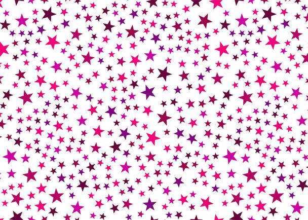 Estrelas cor-de-rosa no fundo branco. Conceito de design gráfico festivo, de luxo ou em rede. Ilustração vetorial
 - Vetor, Imagem