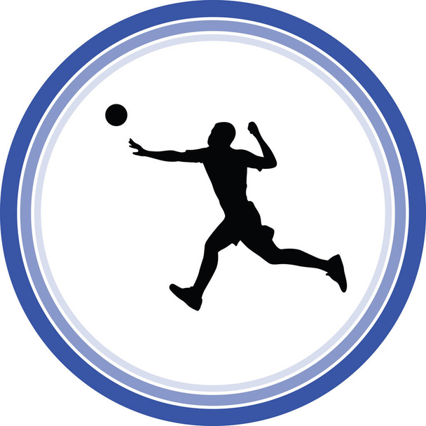 Handbal speler silhouet vector - Vector, afbeelding