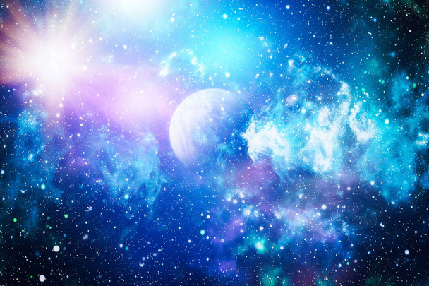 Nébuleuse Étoile Lumineuse. La galaxie lointaine. Image abstraite. Éléments de cette image fournis par la NASA
. - Photo, image