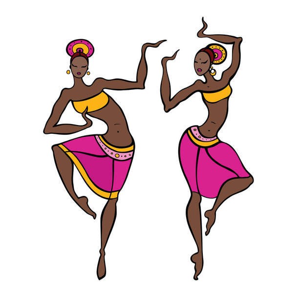 Prachtige dansers silhouet - Vector, afbeelding