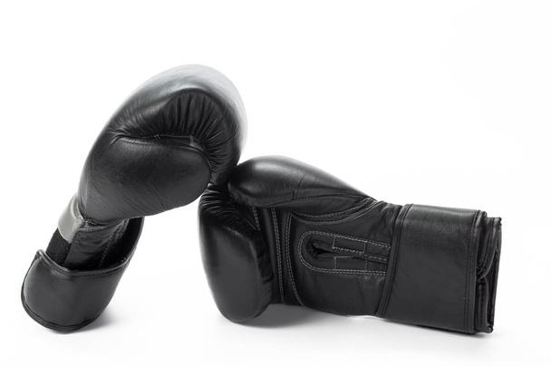 Boxing gloves close up on a white background - Foto, Imagen