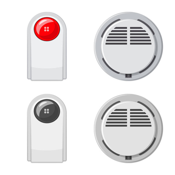 Vector illustration of office and house icon. Set of office and system vector icon for stock. - ベクター画像