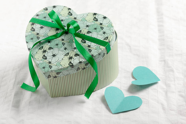 valentine day gift box, holiday background - Foto, imagen