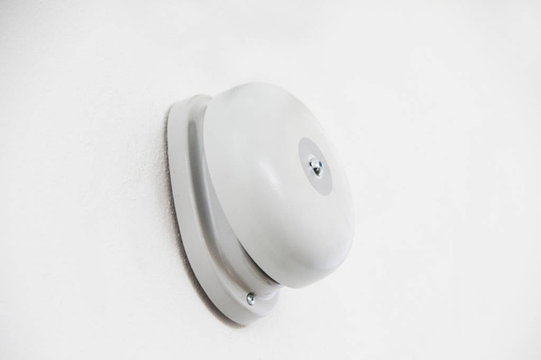 Close up view of a modern school alarm bell. - Fotoğraf, Görsel