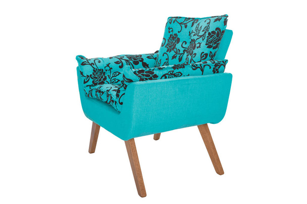 armchair. Modern designer chair on white background. Texture chair. - Photo, image