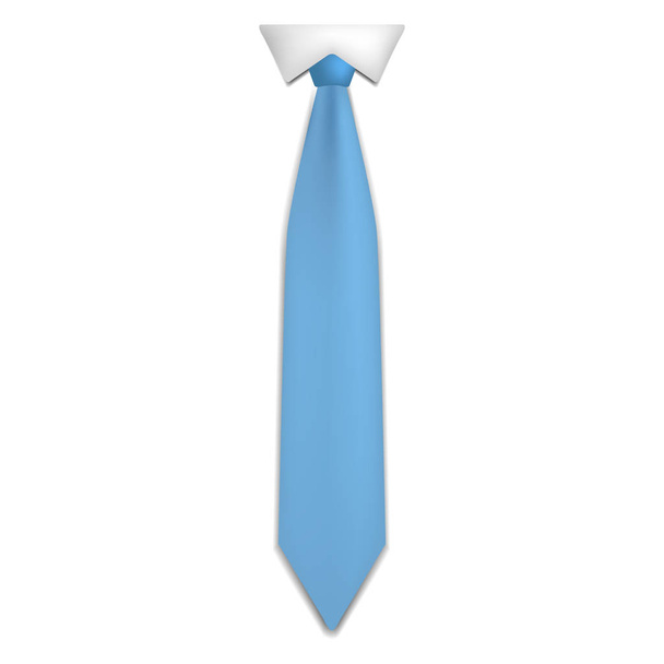 Blue necktie icon, realistic style - ベクター画像