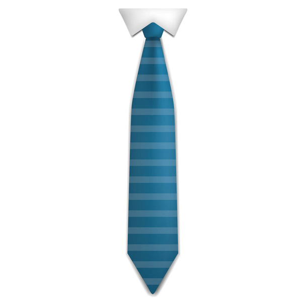 Blue line tie icon, realistic style - ベクター画像