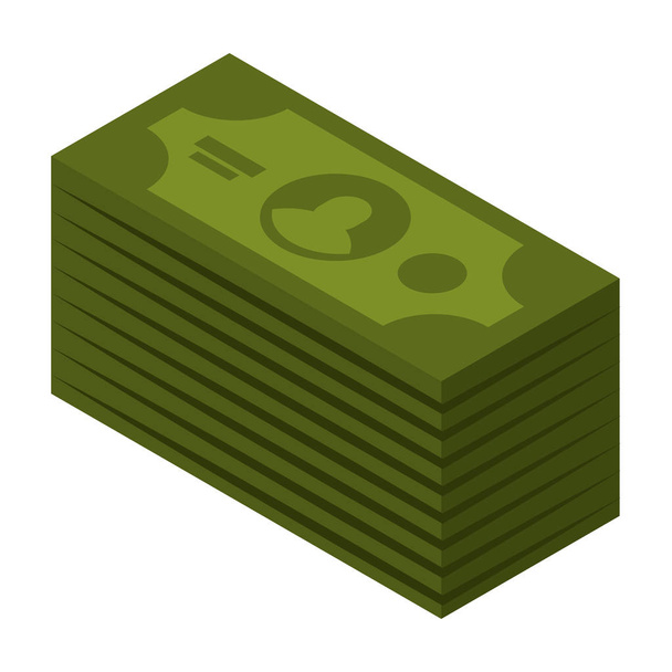 Dólar icono de pila, estilo isométrico
 - Vector, Imagen