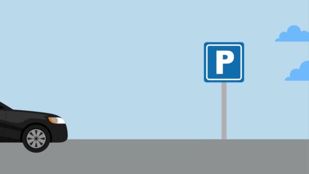 Parkplatz für PKW im Freien - Filmmaterial, Video